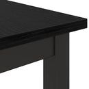 vidaXL asztal Fekete tölgy 80 x 50 x 76,5 cm Műszaki fa és acél