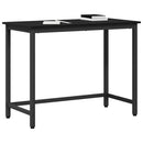 vidaXL asztal Fekete tölgy 80 x 50 x 76,5 cm Műszaki fa és acél