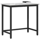 vidaXL asztal Szürke Sonoma 100 x 50 x 76,5 cm Műszaki fa és acél