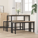 vidaXL Étkező pad Természetes 100 x 32,5 x 49 cm Tömör fenyőfa