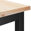 vidaXL Étkező padok 2 pcs Természetes 100 x 32,5 x 49 cm Tömör fenyőfa