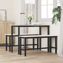 vidaXL Étkező pad Fehér 100 x 32,5 x 49 cm Tömör fenyőfa