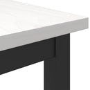 vidaXL asztal Fehér 100 x 50 x 77 cm Műszaki fa és acél