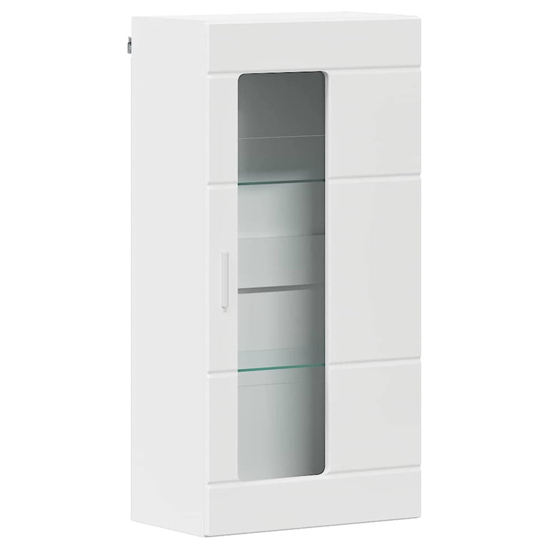 vidaXL Fali szekrény polcokkal ajtóval Fehér 55 x 29 x 100 cm Faanyag