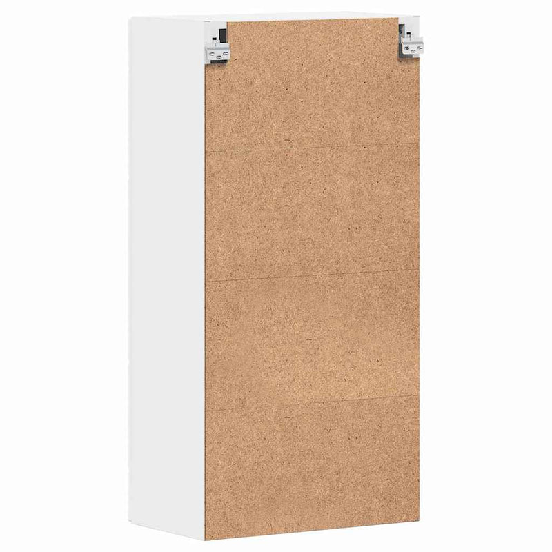vidaXL Fali szekrény polcokkal ajtóval Fehér 55 x 29 x 100 cm Faanyag