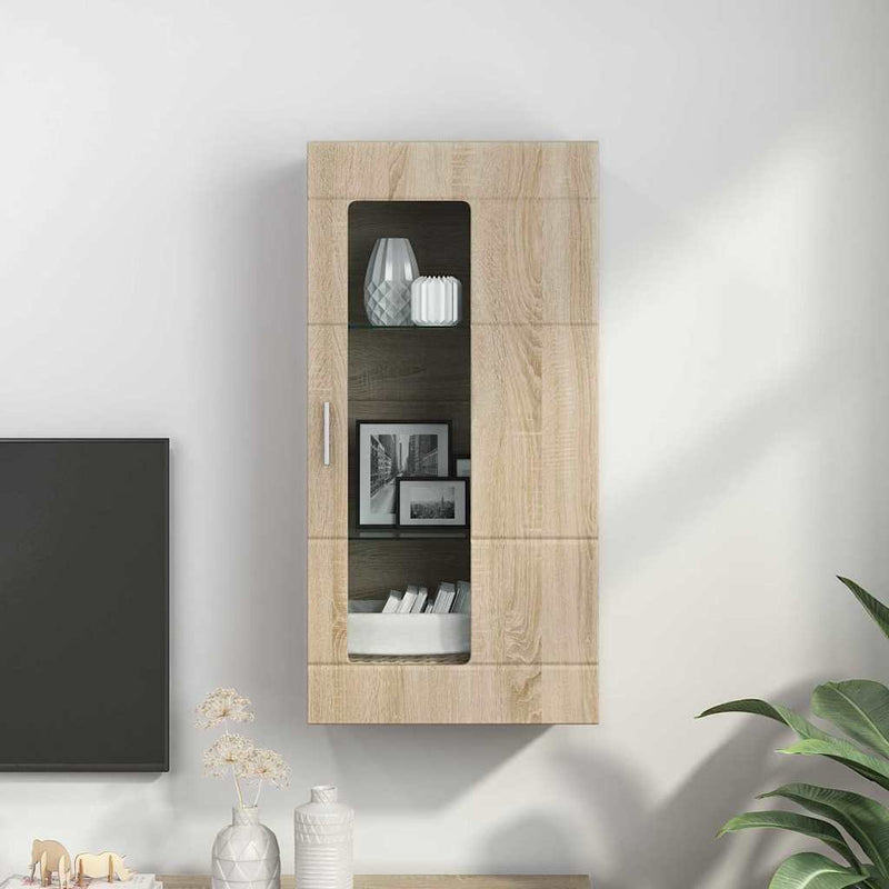 vidaXL Fali szekrény polcokkal sonoma tölgy 55 x 29 x 100 cm Faanyag