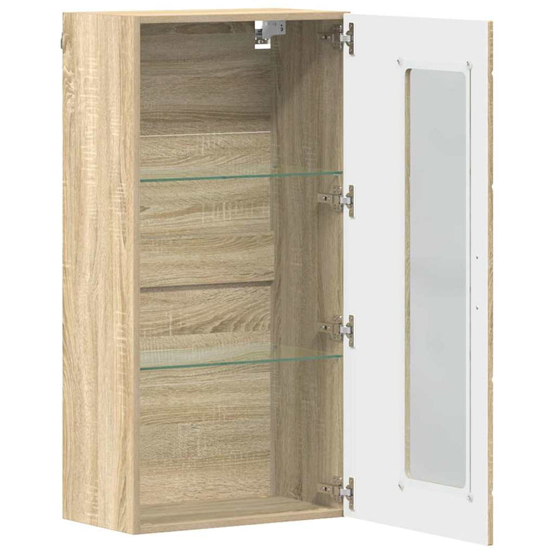 vidaXL Fali szekrény polcokkal sonoma tölgy 55 x 29 x 100 cm Faanyag