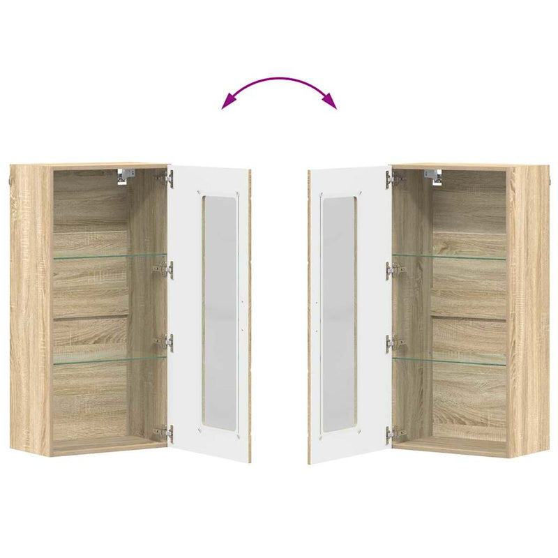 vidaXL Fali szekrény polcokkal sonoma tölgy 55 x 29 x 100 cm Faanyag