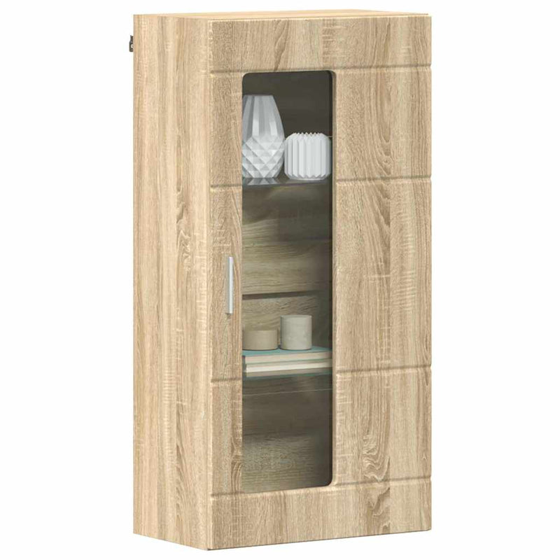 vidaXL Fali szekrény polcokkal sonoma tölgy 55 x 29 x 100 cm Faanyag