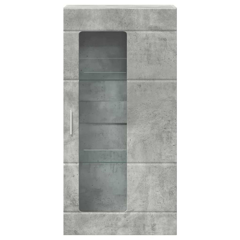 vidaXL Fali szekrény polcokkal Beton szürke 55 x 29 x 100 cm Faanyag