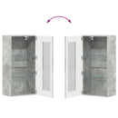 vidaXL Fából Készült Szekrény Beton Szürke 50 x 29 x 100 cm Faanyag