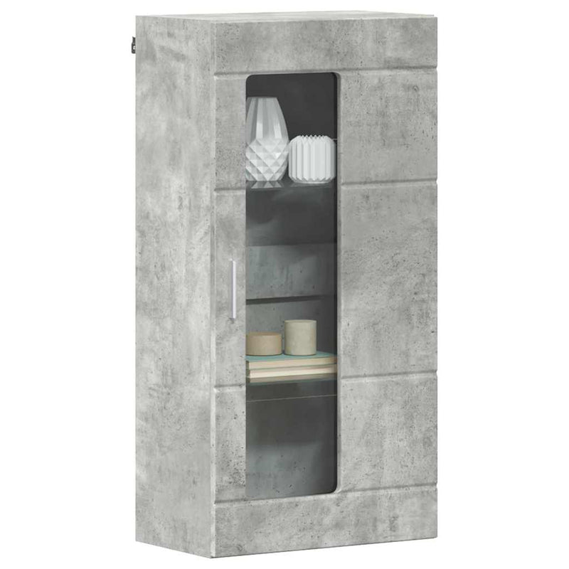 vidaXL Fali szekrény polcokkal Beton szürke 55 x 29 x 100 cm Faanyag