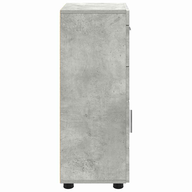 vidaXL Fali szekrény polcokkal Beton szürke 55 x 29 x 100 cm Faanyag