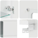 vidaXL Fából Készült Szekrény Magas Fényű Fehér 50 x 29 x 100 cm