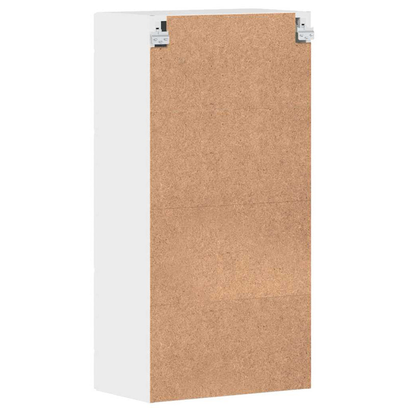 vidaXL Fali szekrény ajtóval Magasfényű fehér 55 x 29 x 100 cm Faanyag