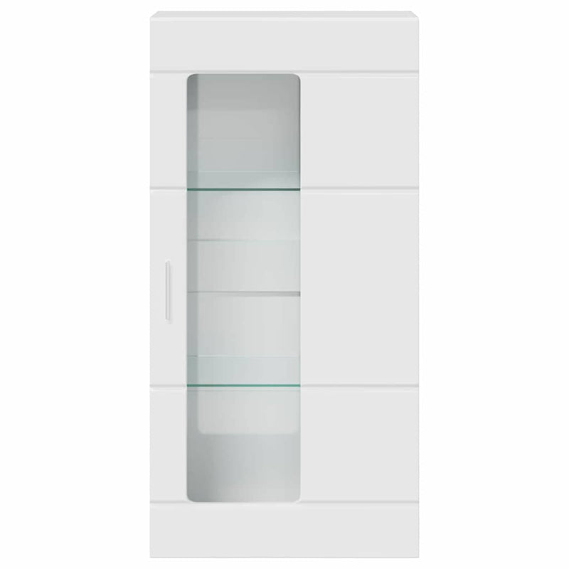 vidaXL Fali szekrény ajtóval Magasfényű fehér 55 x 29 x 100 cm Faanyag