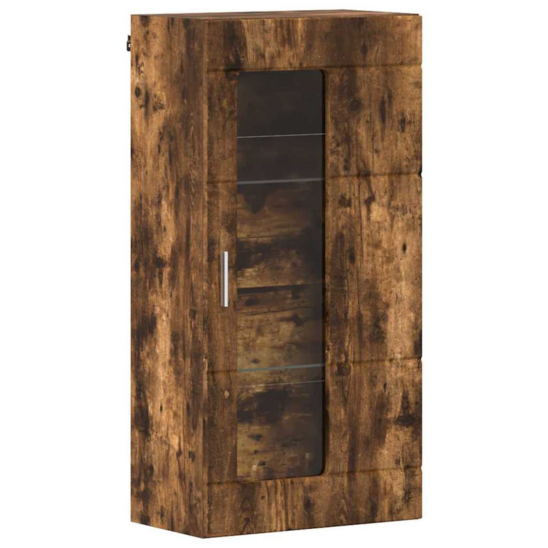 vidaXL Fali szekrény polcokkal Füstölt tölgy 55 x 29 x 100 cm Faanyag