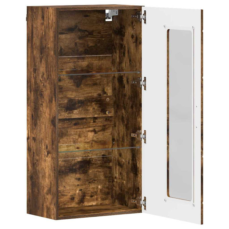 vidaXL Fali szekrény polcokkal Füstölt tölgy 55 x 29 x 100 cm Faanyag