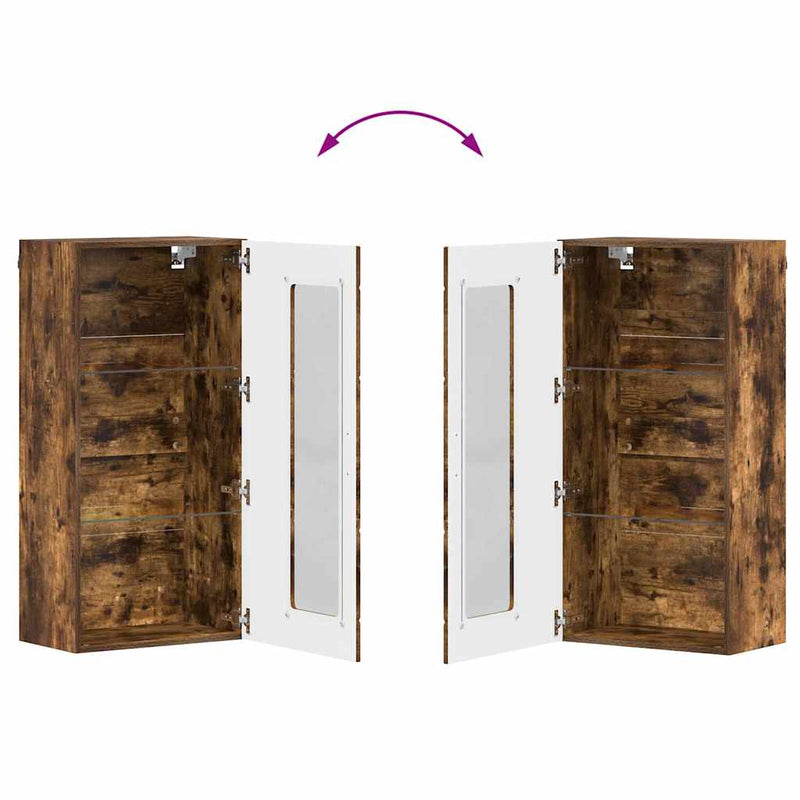 vidaXL Fali szekrény polcokkal Füstölt tölgy 55 x 29 x 100 cm Faanyag