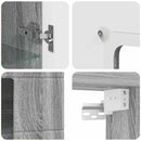 vidaXL Fából Készült Szekrény Szürke Sonoma 50 x 29 x 100 cm Faanyag