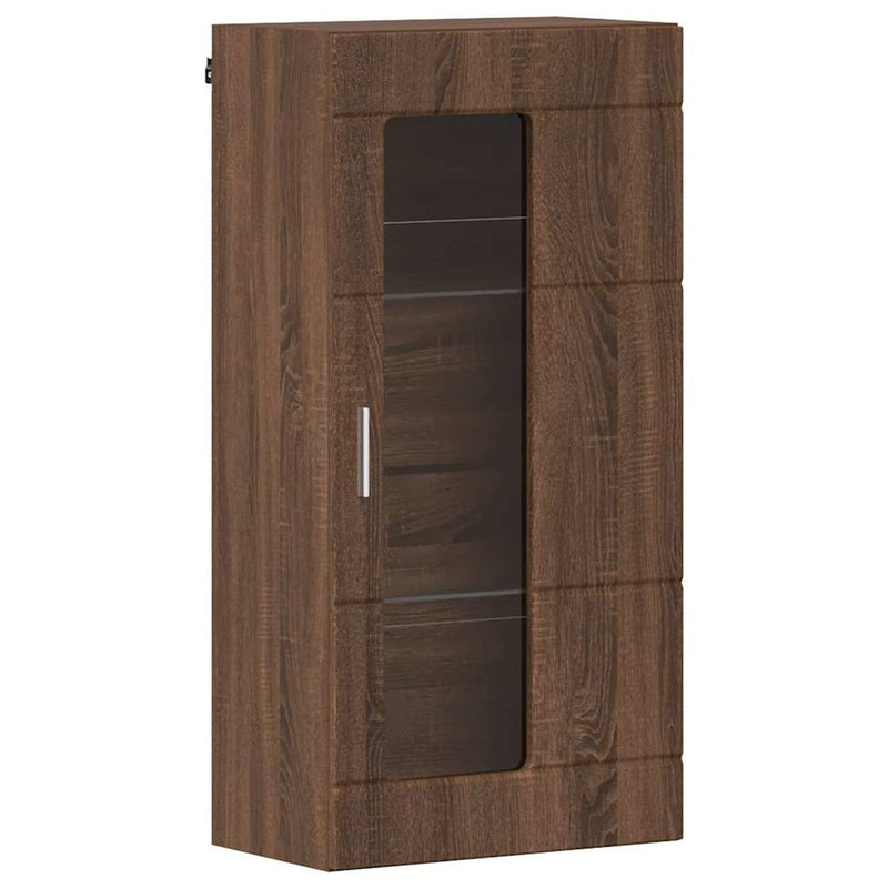 vidaXL Fali szekrény polcokkal barna tölgy 55 x 29 x 100 cm Faanyag