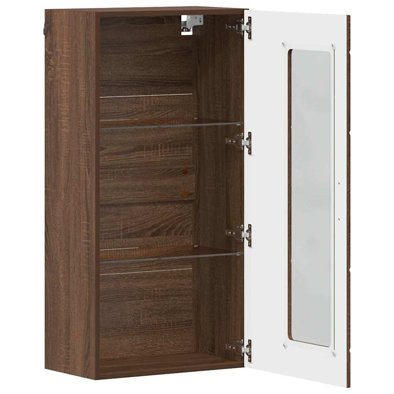vidaXL Fali szekrény polcokkal barna tölgy 55 x 29 x 100 cm Faanyag