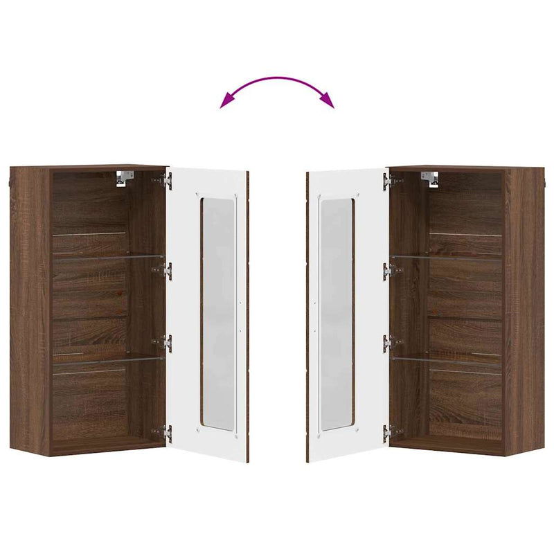 vidaXL Fali szekrény polcokkal barna tölgy 55 x 29 x 100 cm Faanyag