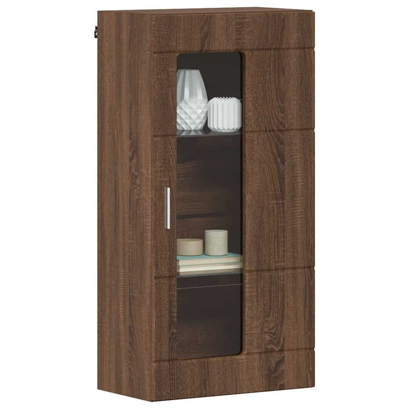 vidaXL Fali szekrény polcokkal barna tölgy 55 x 29 x 100 cm Faanyag