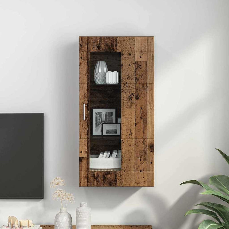 vidaXL Fali szekrény polcokkal Régi fa 55 x 29 x 100 cm Faanyag