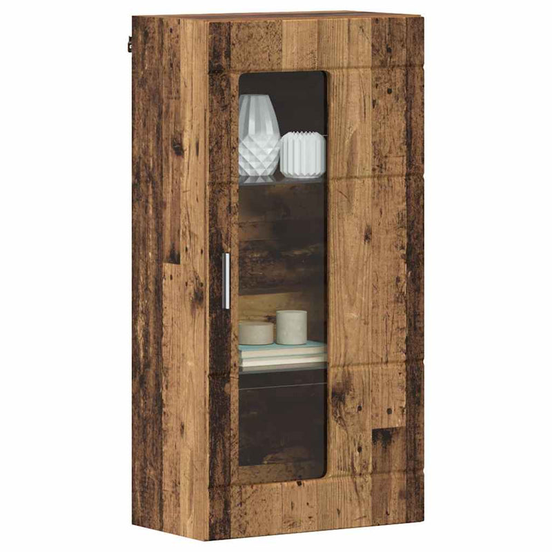 vidaXL Fali szekrény polcokkal Régi fa 55 x 29 x 100 cm Faanyag