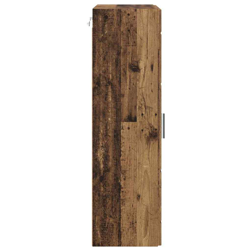 vidaXL Fali szekrény polcokkal Régi fa 55 x 29 x 100 cm Faanyag