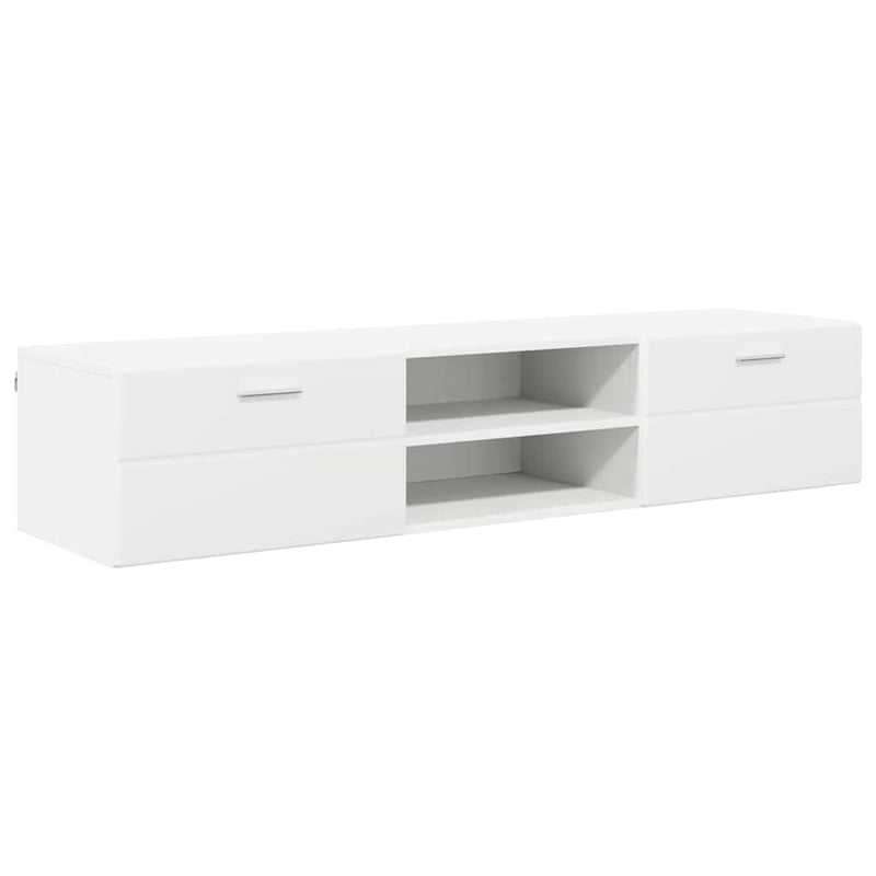 vidaXL TV szekrény fiókkal polcokkal Fehér 150 x 39 x 30 cm Faanyag