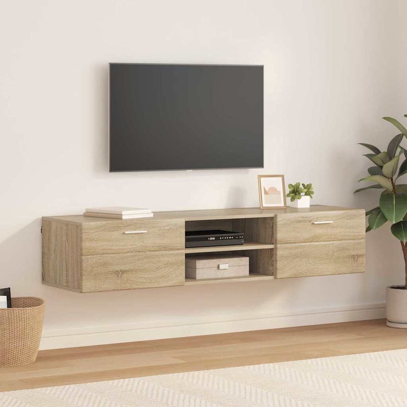 vidaXL TV szekrény fiókkal sonoma tölgy 150 x 39 x 30 cm Faanyag