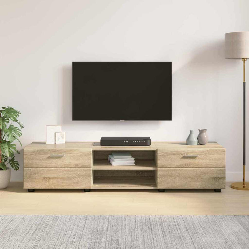 vidaXL TV szekrény fiókkal sonoma tölgy 150 x 39 x 30 cm Faanyag