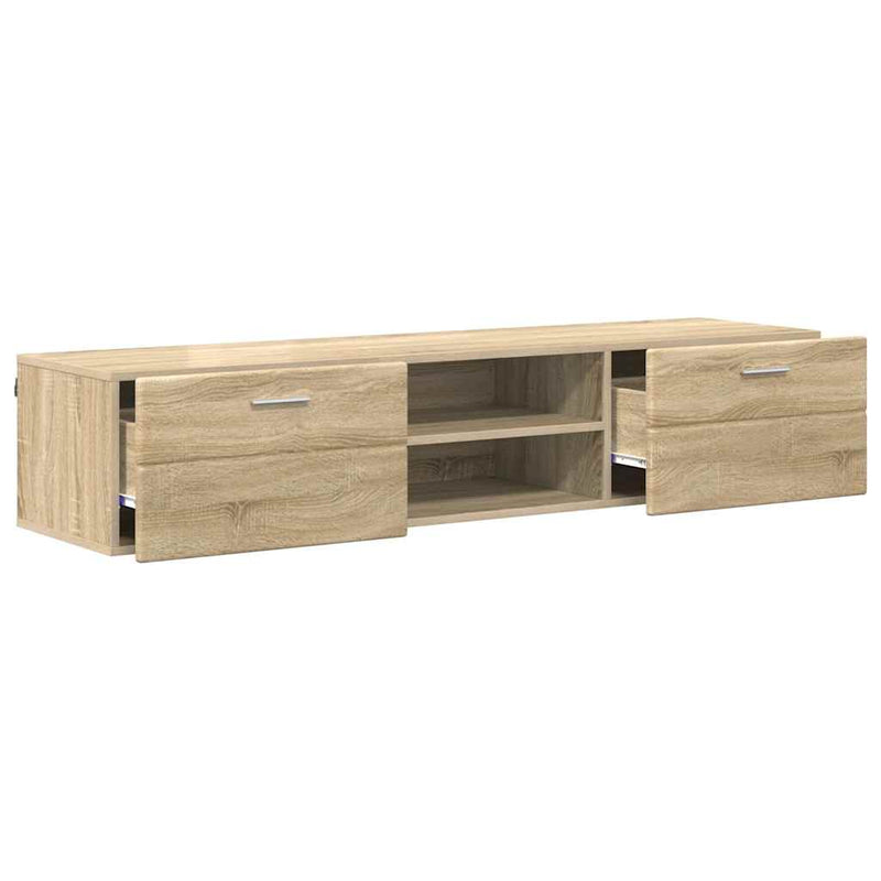 vidaXL TV szekrény fiókkal sonoma tölgy 150 x 39 x 30 cm Faanyag