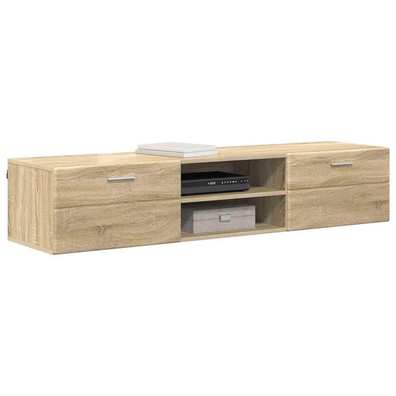 vidaXL TV szekrény fiókkal sonoma tölgy 150 x 39 x 30 cm Faanyag