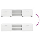 vidaXL Fából Készült Szekrény Magas Fényű Fehér 150 x 39 x 30 cm