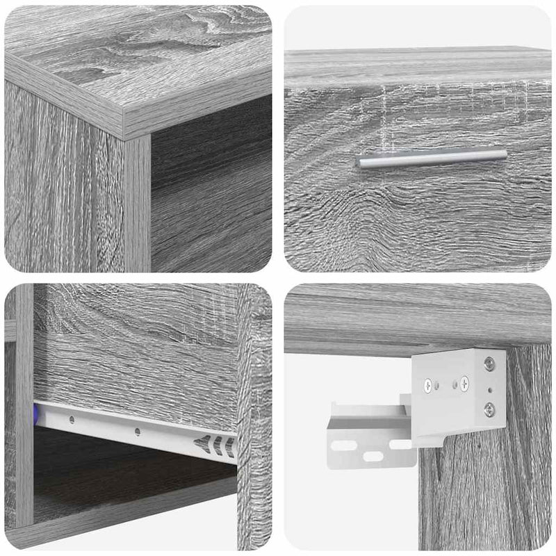 vidaXL TV szekrény fiókkal Szürke sonoma 150 x 39 x 30 cm Faanyag