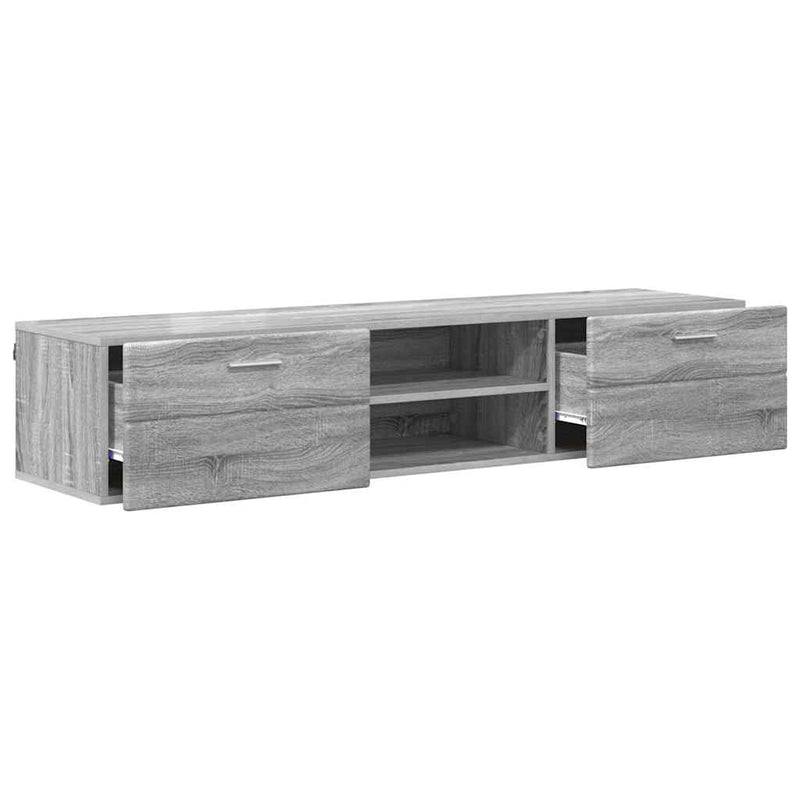 vidaXL TV szekrény fiókkal Szürke sonoma 150 x 39 x 30 cm Faanyag