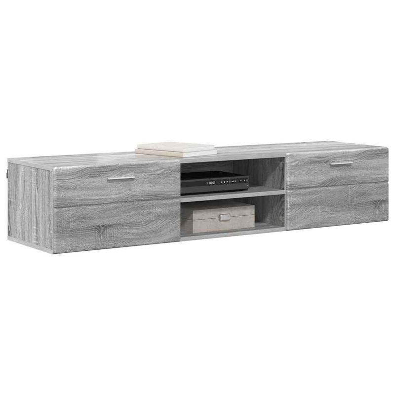 vidaXL TV szekrény fiókkal Szürke sonoma 150 x 39 x 30 cm Faanyag