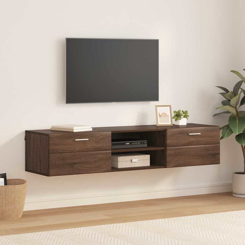 vidaXL TV szekrény fiókkal barna tölgy 150 x 39 x 30 cm Faanyag