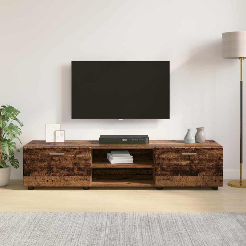 vidaXL TV szekrény fiókkal polcokkal Régi fa 150 x 39 x 30 cm Faanyag