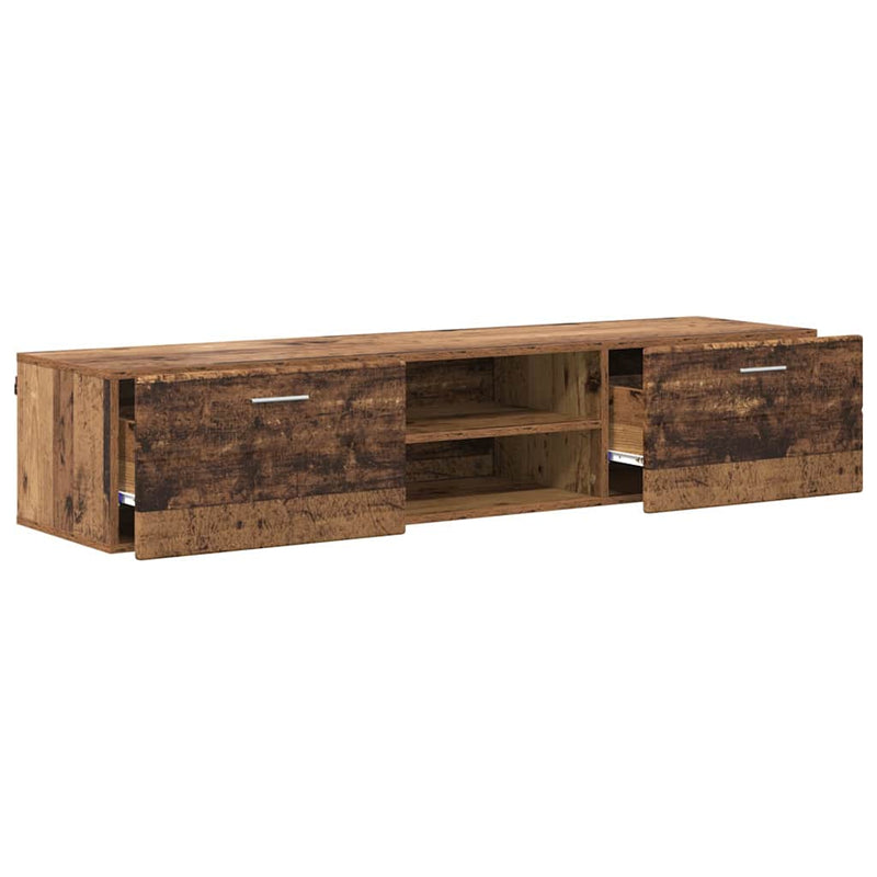 vidaXL TV szekrény fiókkal polcokkal Régi fa 150 x 39 x 30 cm Faanyag