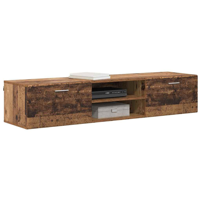vidaXL TV szekrény fiókkal polcokkal Régi fa 150 x 39 x 30 cm Faanyag