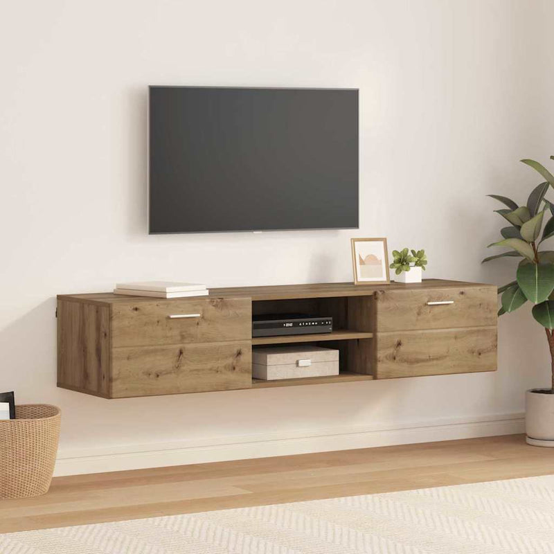 vidaXL TV szekrény fiókkal kézműves tölgy 150 x 39 x 30 cm Faanyag