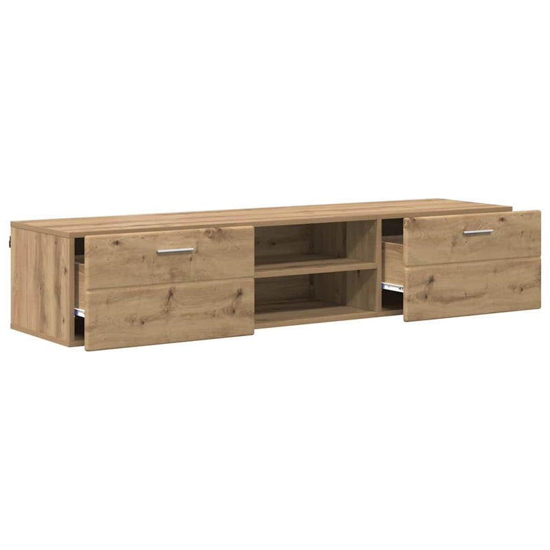 vidaXL TV szekrény fiókkal kézműves tölgy 150 x 39 x 30 cm Faanyag