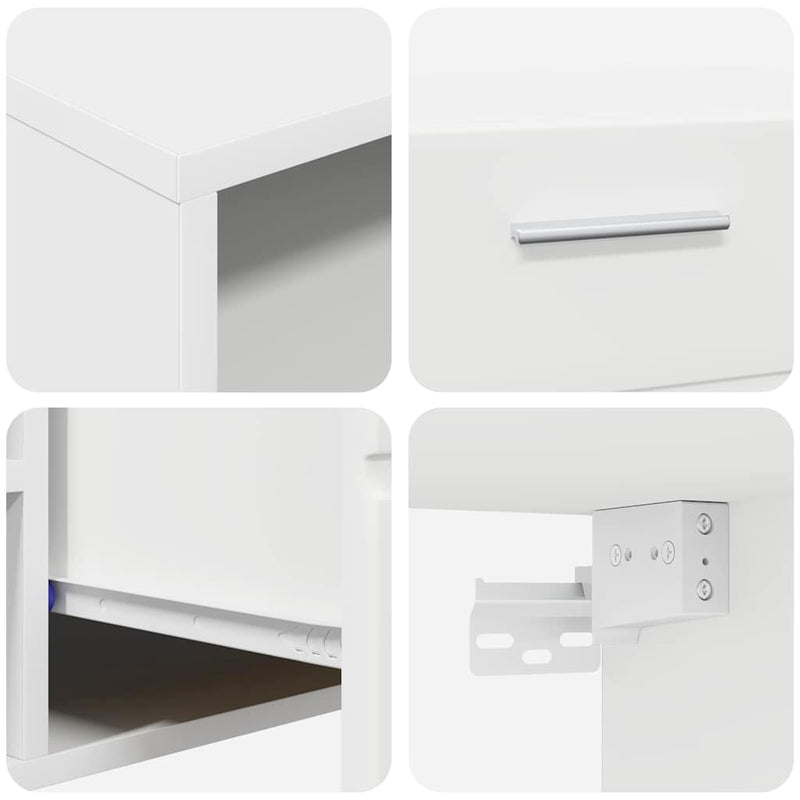 vidaXL TV szekrény fiókkal polcokkal Fehér 100.5 x 39 x 30 cm Faanyag