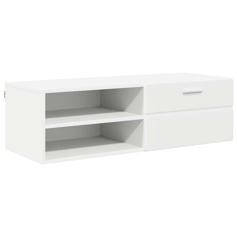 vidaXL TV szekrény fiókkal polcokkal Fehér 100.5 x 39 x 30 cm Faanyag