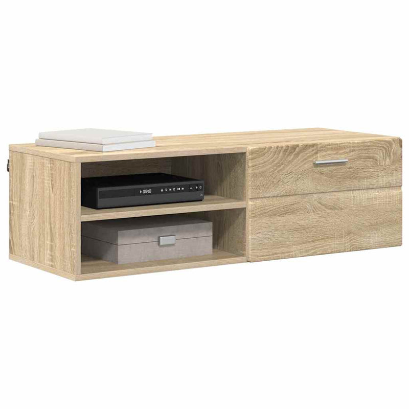 vidaXL TV szekrény fiókkal sonoma tölgy 100.5 x 39 x 30 cm Faanyag