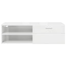 vidaXL Fából Készült Szekrény Magas Fényű Fehér 100,5 x 39 x 30 cm